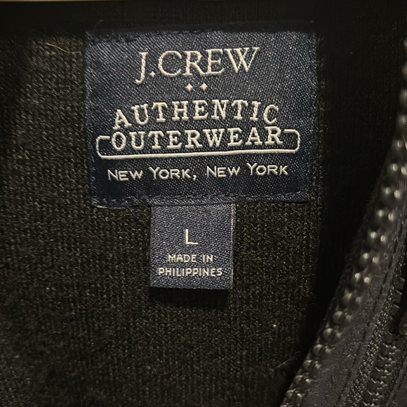 J Crew Black Fleece Hooded Jacket Men's L - Picture 3 of 4